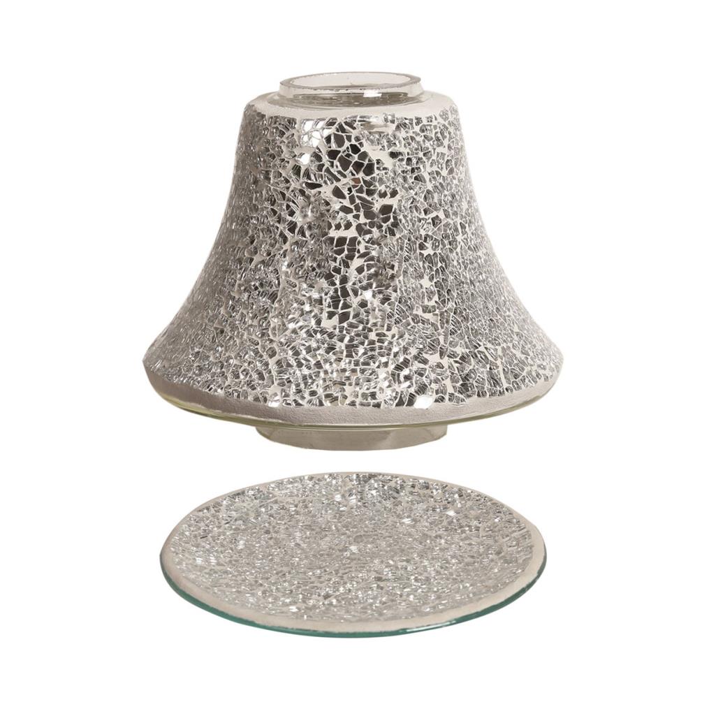 Aroma Silver Crackle Candle Shade & Tray £11.39